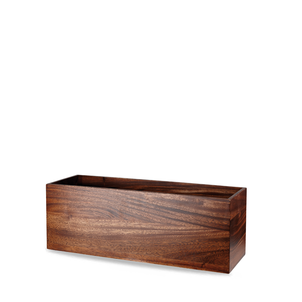 Brown Acacia Wood Rectangular Buffet Riser - 15" X 4.8" X 4"