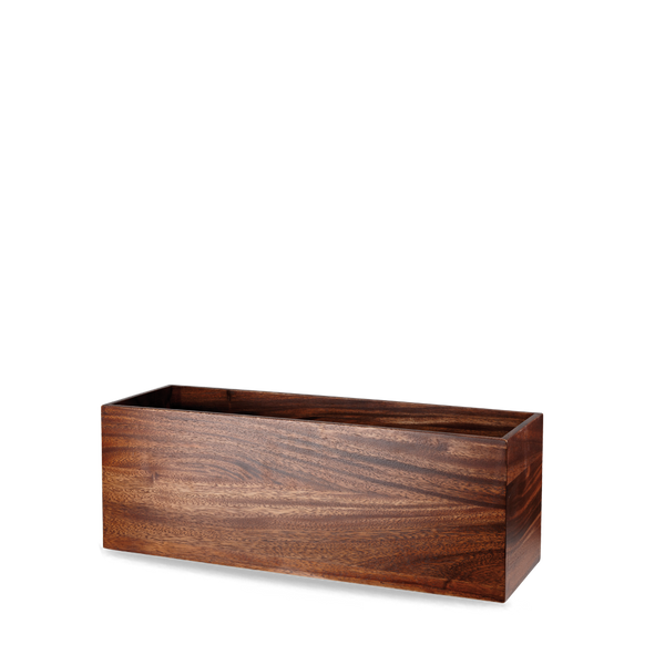 Brown Acacia Wood Rectangular Buffet Riser - 15" X 4.8" X 4"