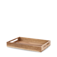 Brown Acacia Wood Small Rustic Nesting Crate