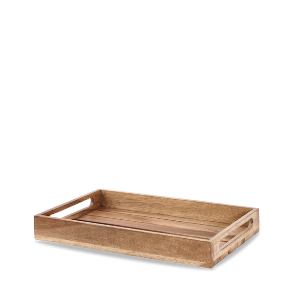 Brown Acacia Wood Small Rustic Nesting Crate