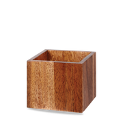 Brown Acacia Wood Buffet Cube Small 12 x 12 x 10cm