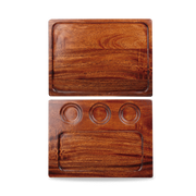 Brown Acacia Wood Square Deli Board  34 x 24cm