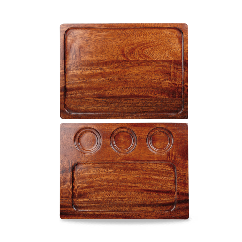 Brown Acacia Wood Square Deli Board  34 x 24cm