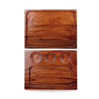 Brown Acacia Wood Square Deli Board  34 x 24cm