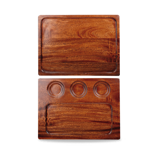 Brown Acacia Wood Square Deli Board  34 x 24cm