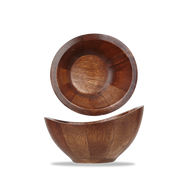 Brown Acacia Wood Small Moonstone Bowl