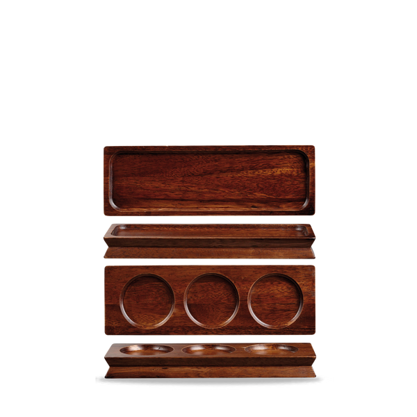 Brown Acacia Wood Oblong Deli Board 27 x 9cm