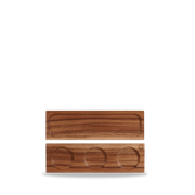 Brown Acacia Wood Rectangular Serving Board - 10 5/8" X 3 1/2"