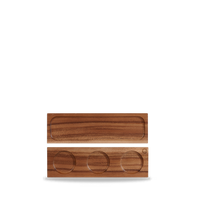 Brown Acacia Wood Rectangular Serving Board - 10 5/8" X 3 1/2"