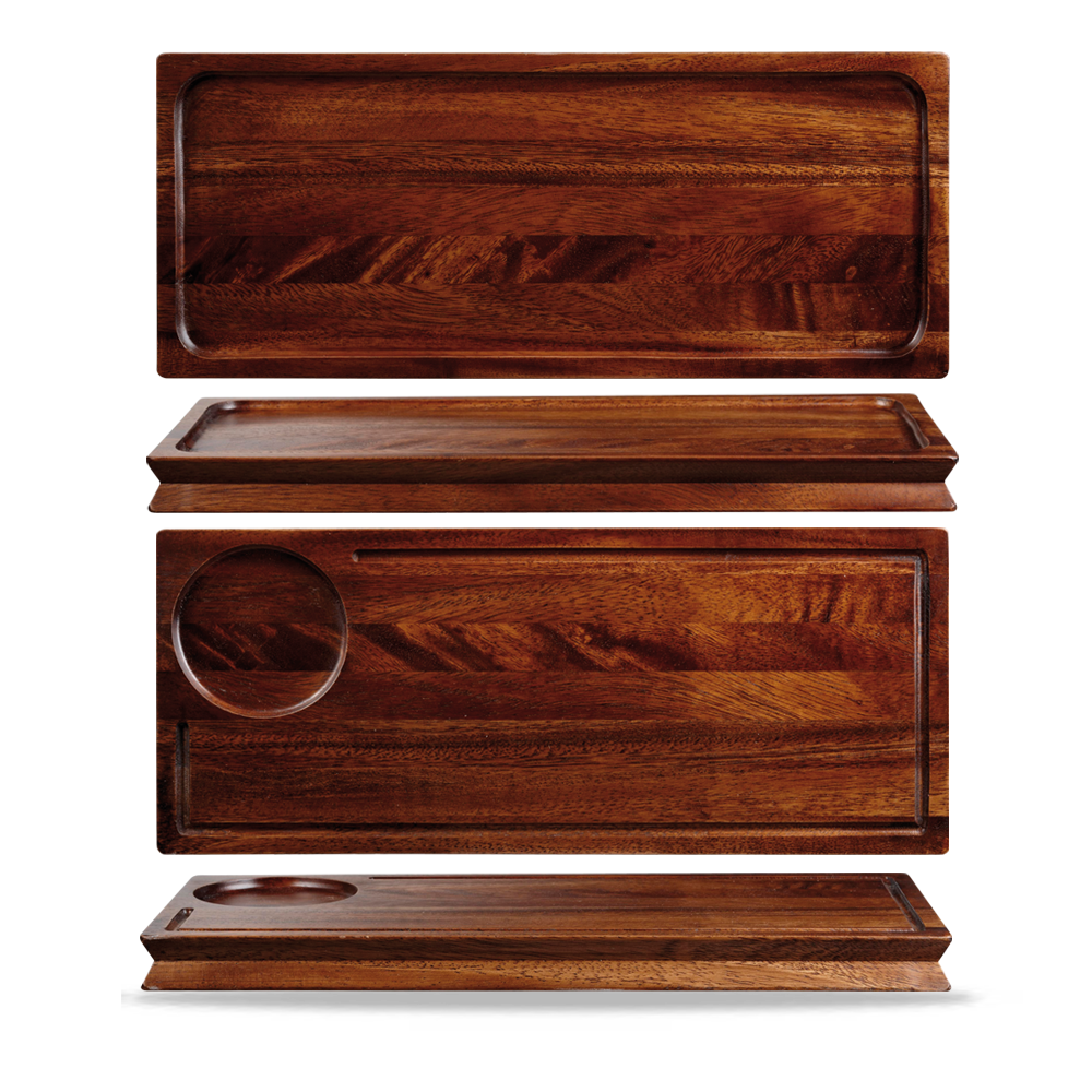 Brown Acacia Wood Large Oblong Deli Board 40 x 16.5cm
