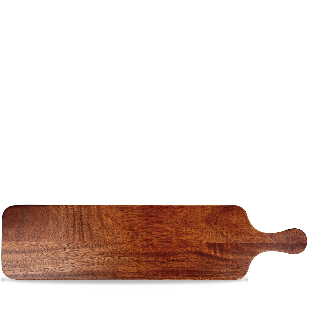 Brown Acacia Wood Rectangular Paddle Board - Perfect for Serving