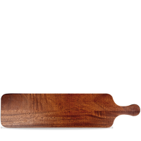 Brown Acacia Wood Rectangular Paddle Board - Perfect for Serving