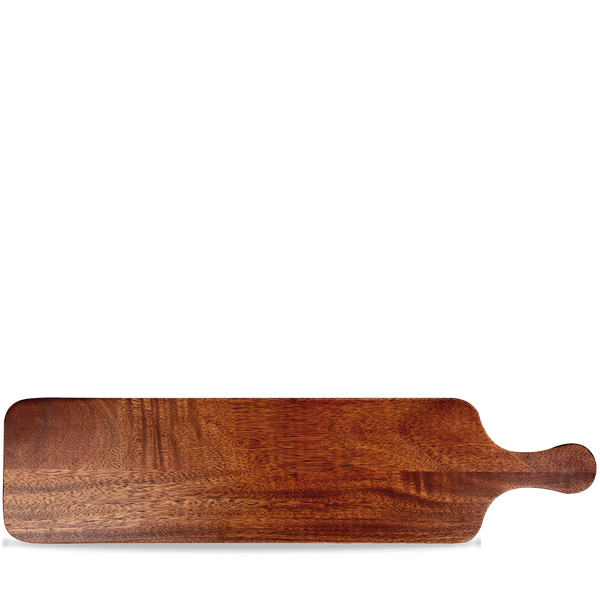 Brown Acacia Wood Rectangular Paddle Board - Perfect for Serving