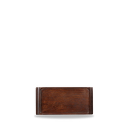 Brown Acacia Wood Rectangular Tray - Elegant Versatile Serving Piece