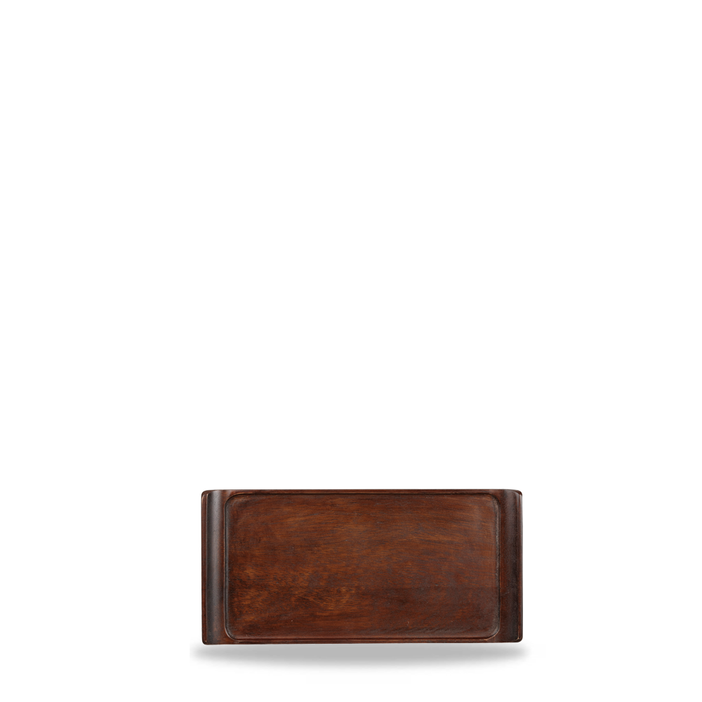 Brown Acacia Wood Rectangular Tray - Elegant Versatile Serving Piece