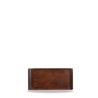 Brown Acacia Wood Rectangular Tray - Elegant Versatile Serving Piece