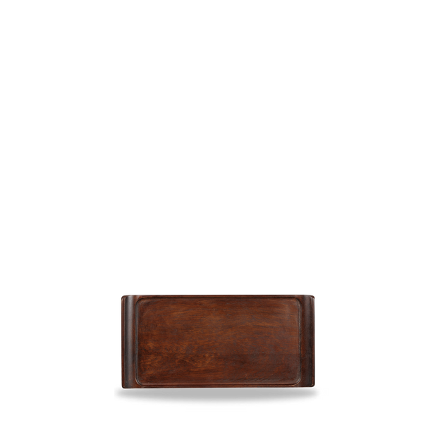 Brown Acacia Wood Rectangular Tray - Elegant Versatile Serving Piece