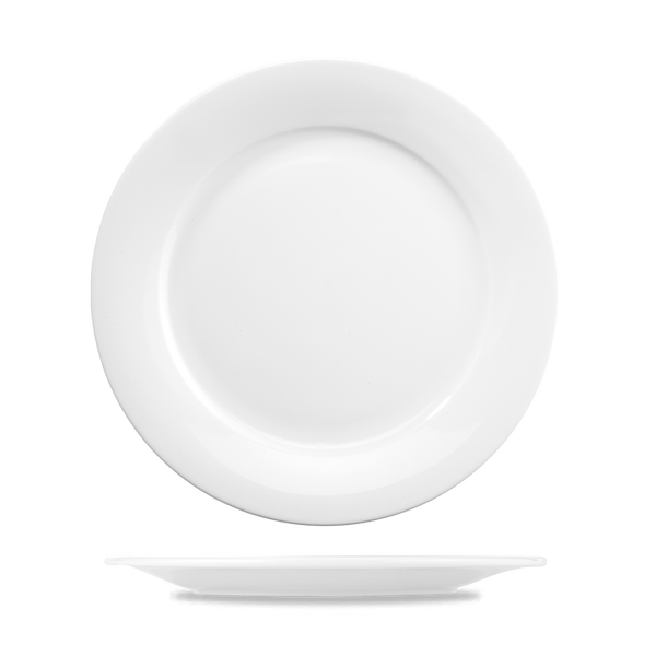 Art De Cuisine Menu White Porcelain Mid Rim Plate 10 5/8"