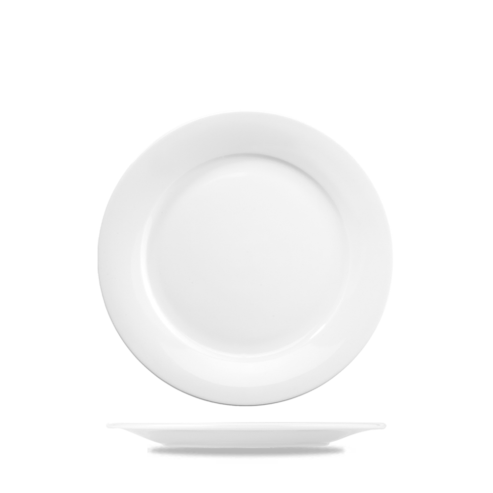 Art De Cuisine Menu White Porcelain Mid Rim Plate 6.75"