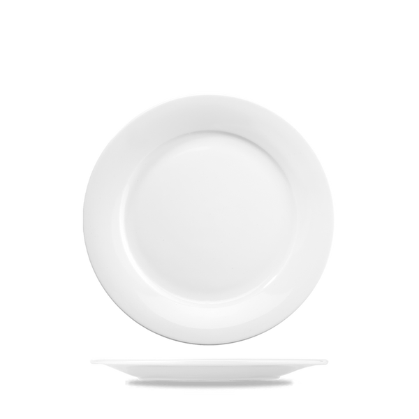 Art De Cuisine Menu White Porcelain Mid Rim Plate 6.75"