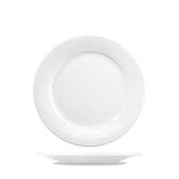 Art De Cuisine Menu White Porcelain Mid Rim Plate 8"