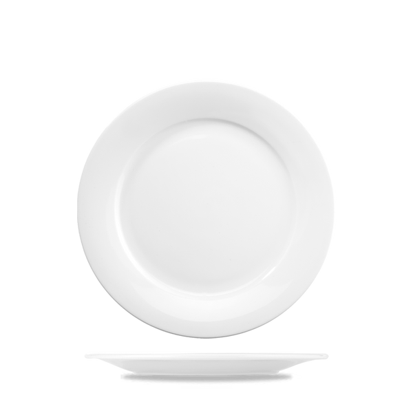Art De Cuisine Menu White Porcelain Mid Rim Plate 8"