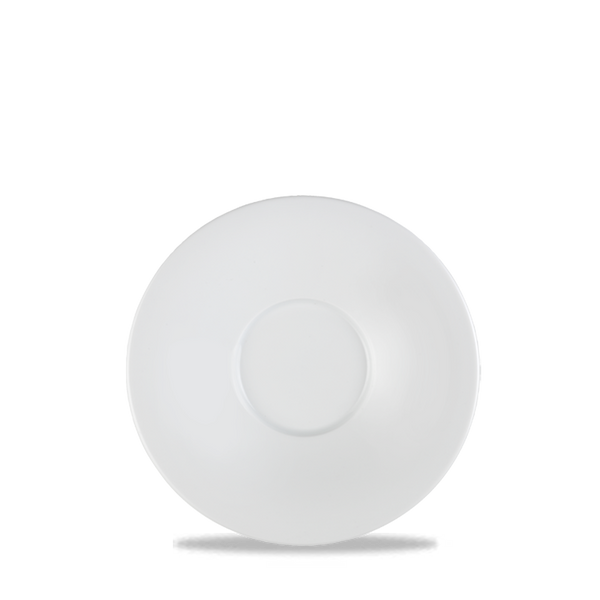 Art De Cuisine Menu White Porcelain Broad Rim Tea Saucer 6.5In