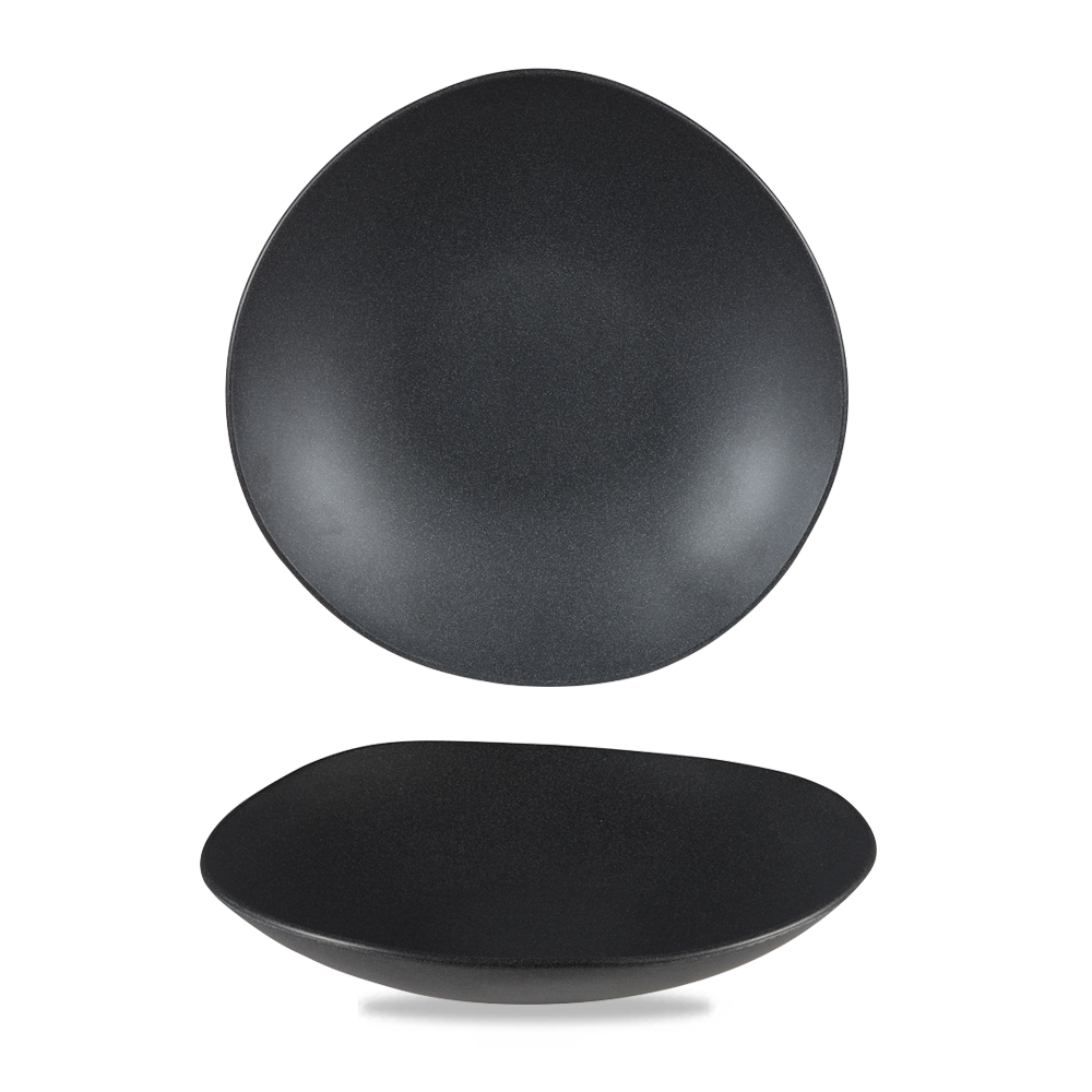 Black Granite Effect Melamine Trace Bowl 12.5"