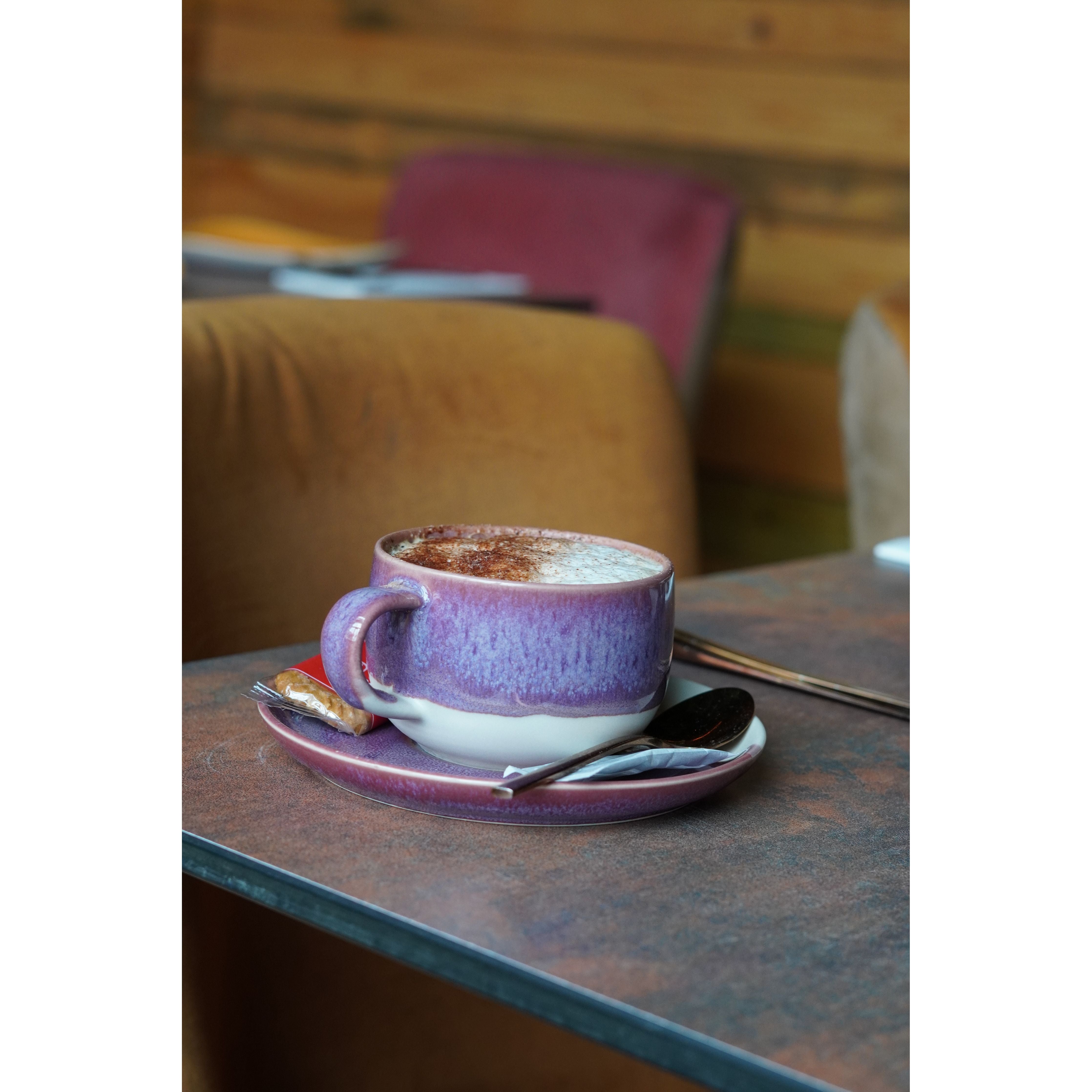 Californian Purple Shoreline Stoneware Cappuccino Saucer 15.5cm Dia