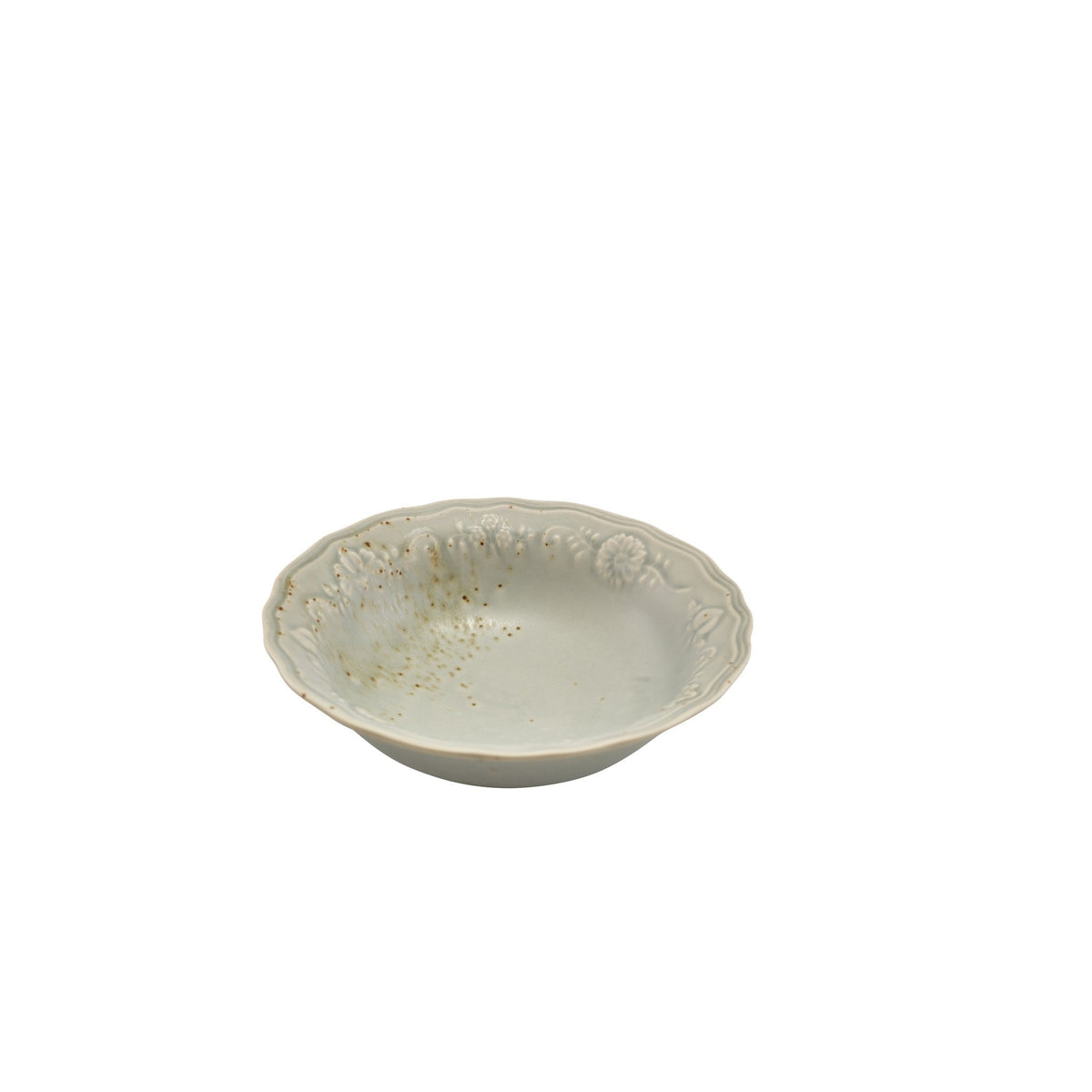 Reverie Iris porcelain side bowl 18cm with embossed edges, alternative view
