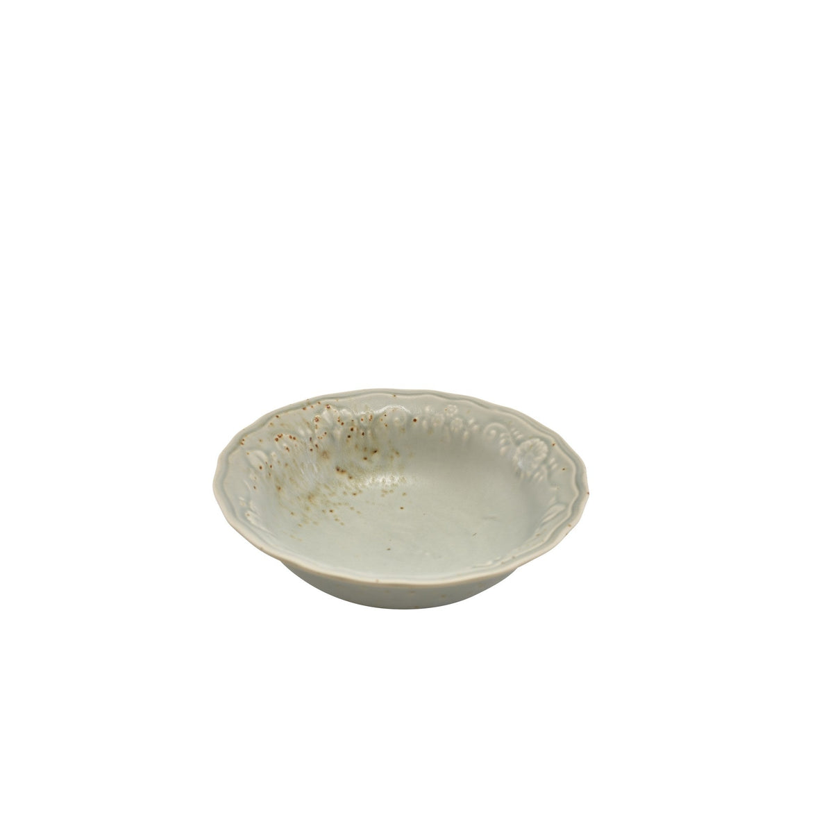 Reverie Iris porcelain side bowl 18cm with embossed edges, alternative view