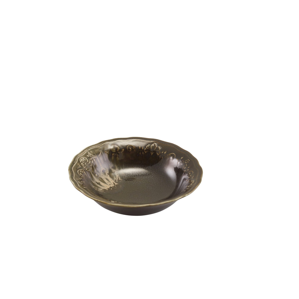 Reverie Ivy porcelain side bowl 18cm with embossed edges, alternative view