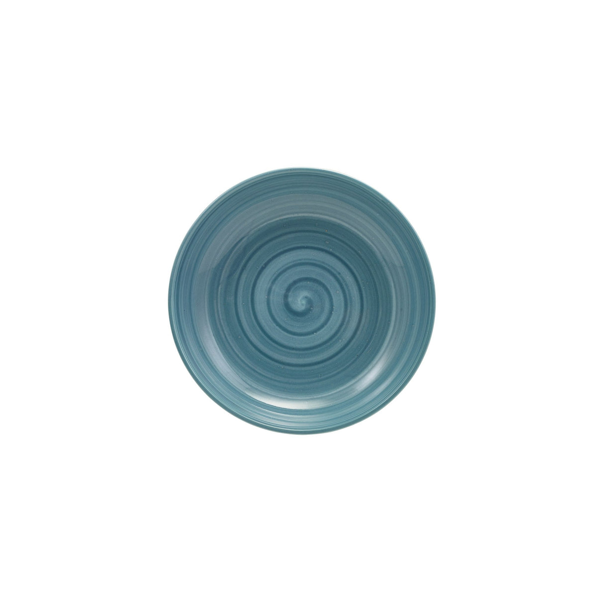 Miro blue reactive glaze porcelain coupe bowl 23cm, alternative view
