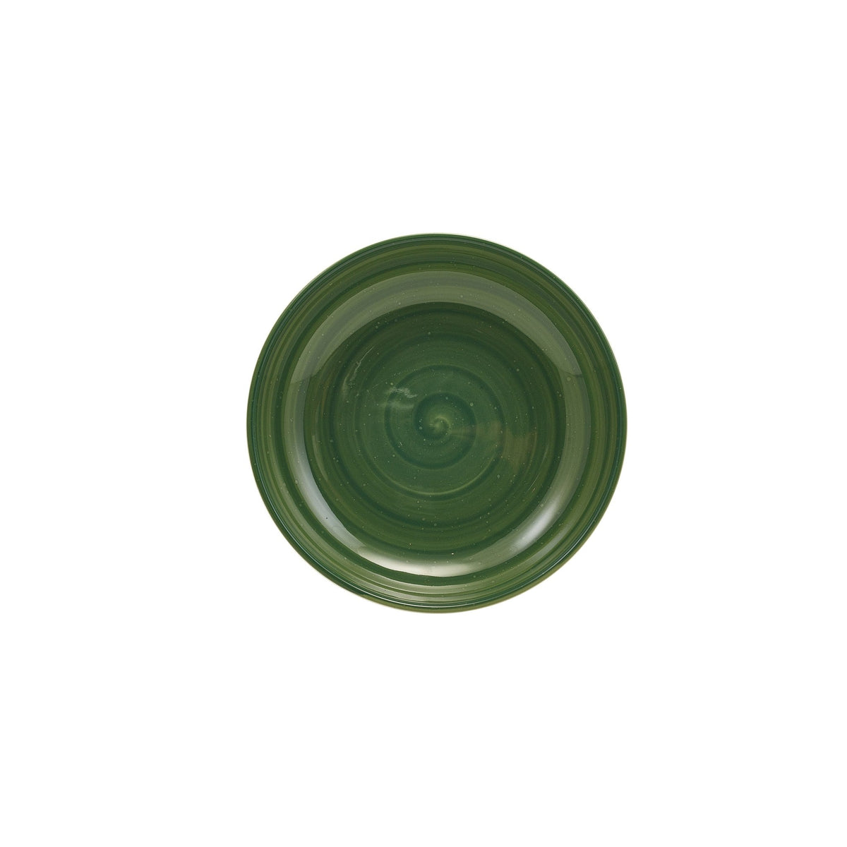 Miro green reactive glaze porcelain coupe bowl 23cm, alternative view