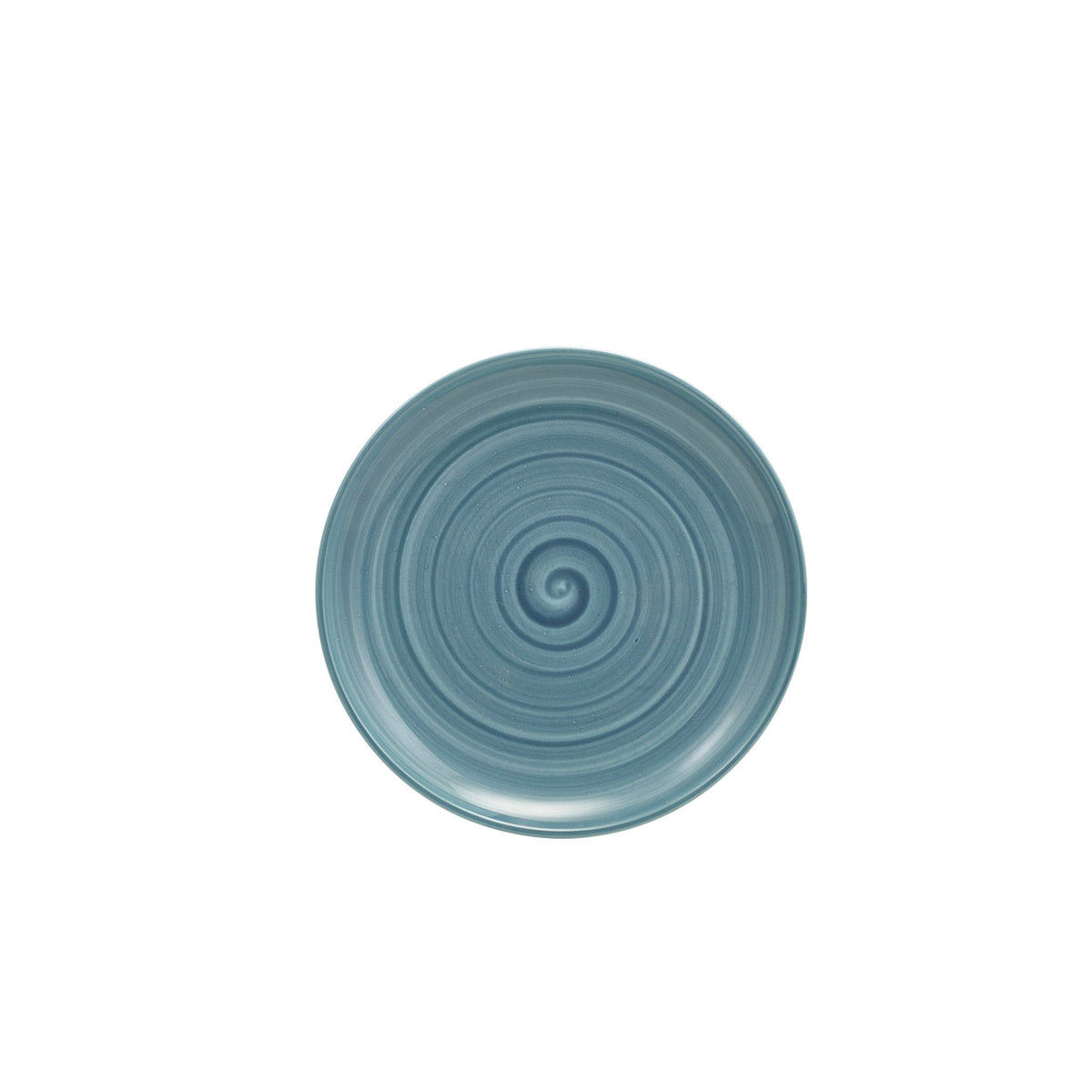 Miro blue reactive glaze porcelain coupe plate 24cm, alternative view