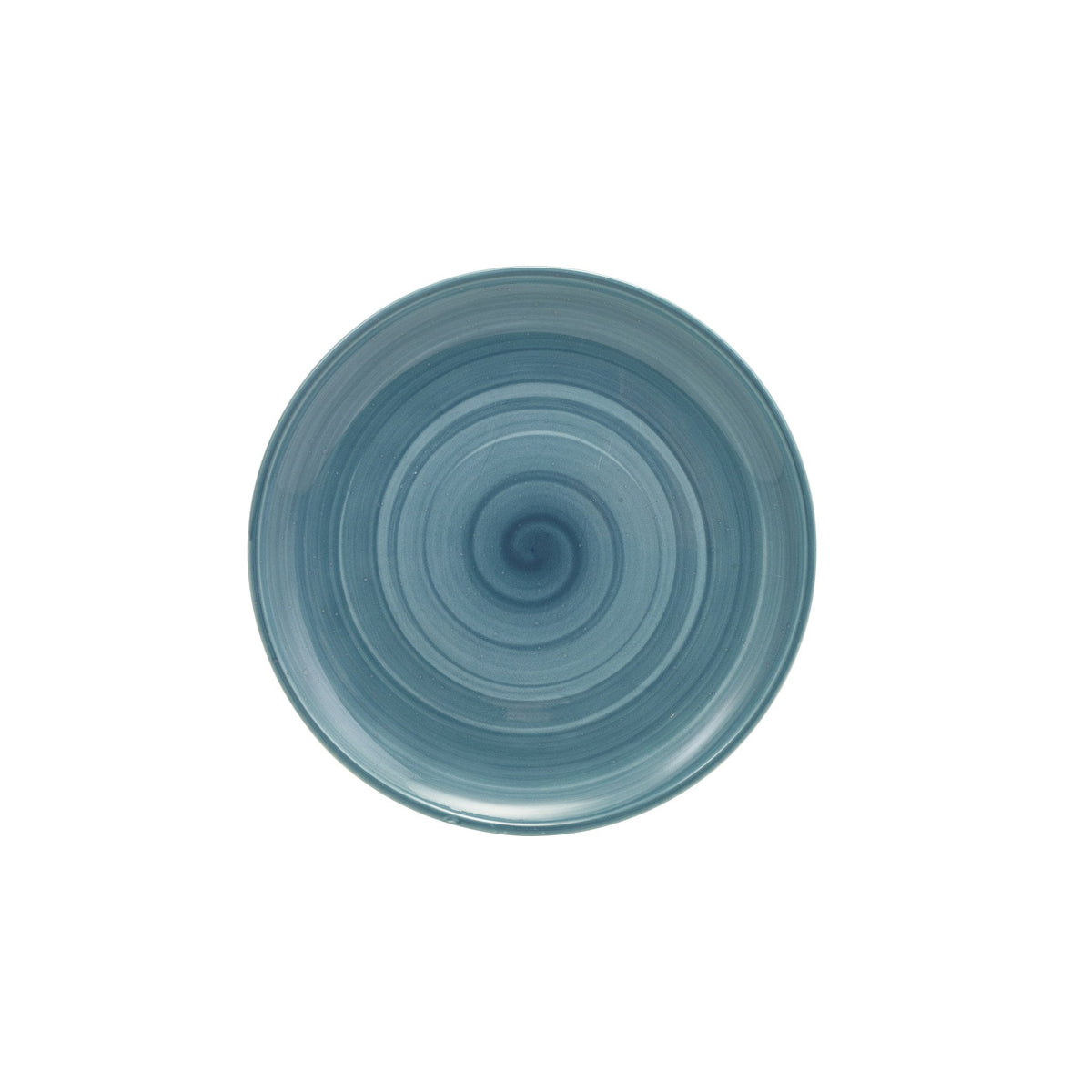 Miro blue reactive glaze porcelain coupe plate 27.5cm, alternative view