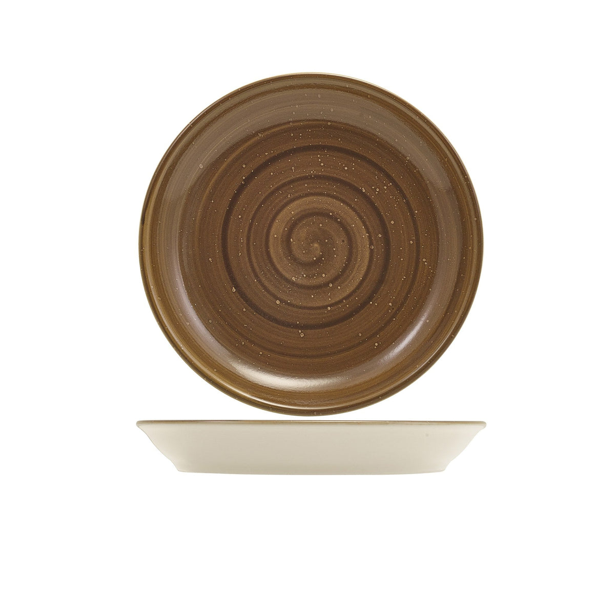 Miro grey porcelain coupe plate 19cm, alternative view