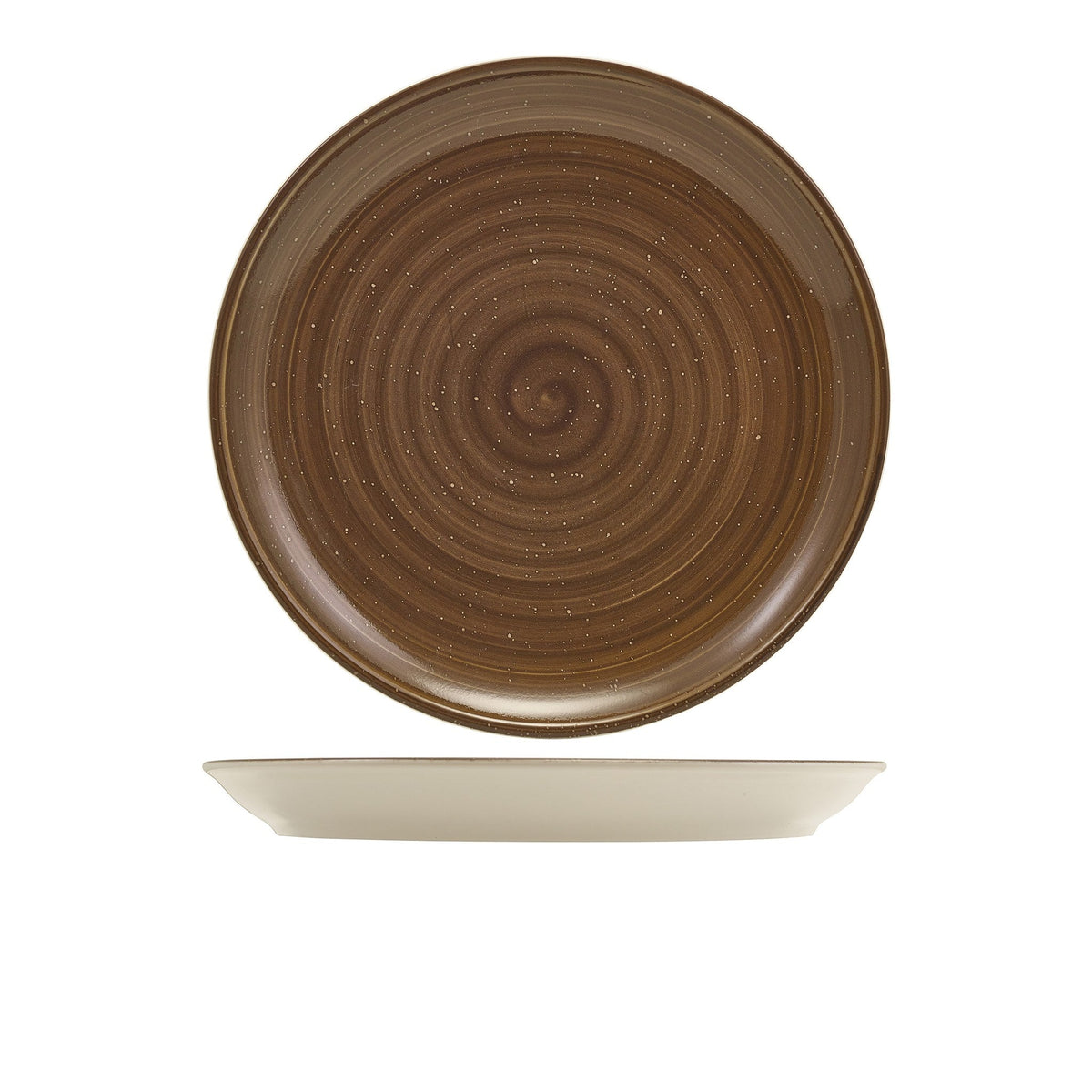 Miro grey porcelain coupe plate 27.5cm, alternative view
