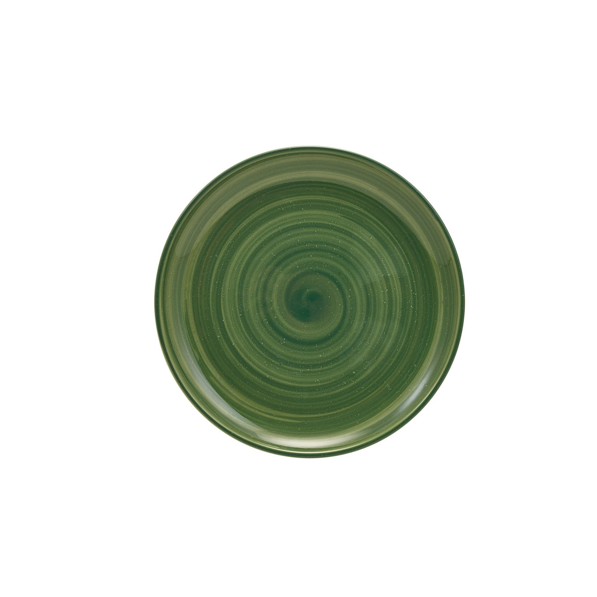 Miro green reactive glaze porcelain coupe plate 27.5cm, alternative view