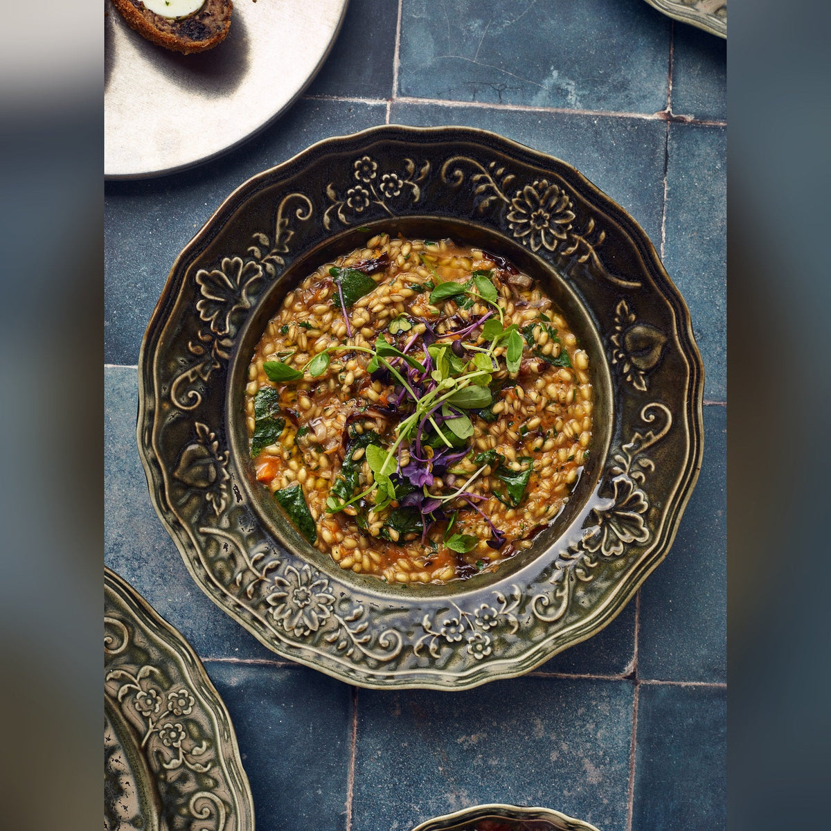 Reverie Ivy deep winged porcelain plate 26.5cm, lifestyle image