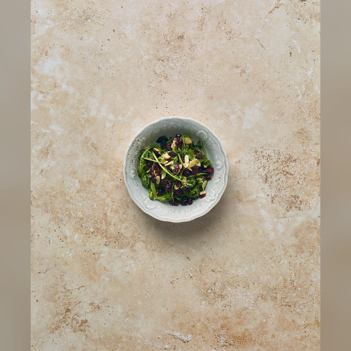 Reverie Iris porcelain deep winged plate 23cm, lifestyle image