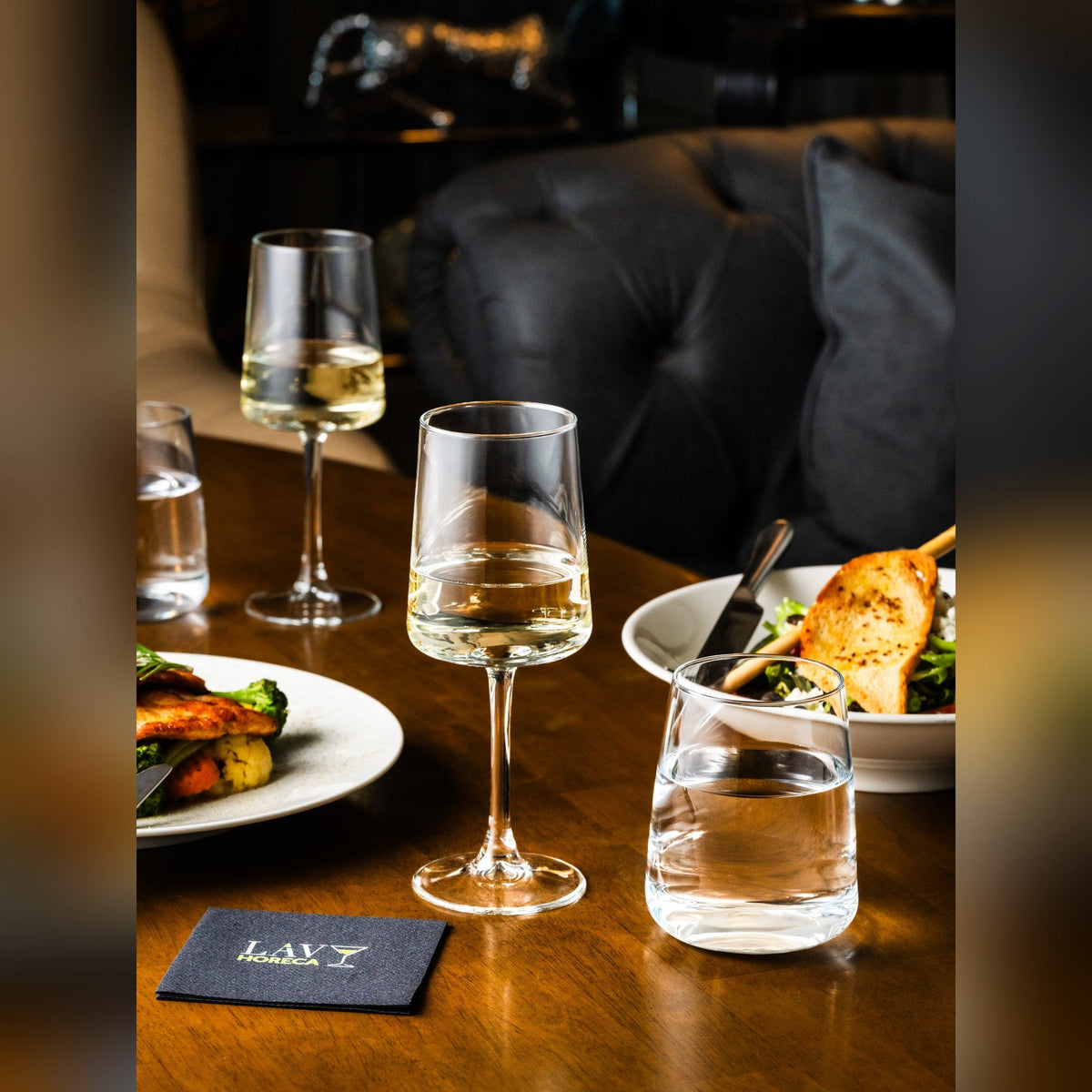 Salerno conical crystal-look glass wine glass 58cl, lifestyle image