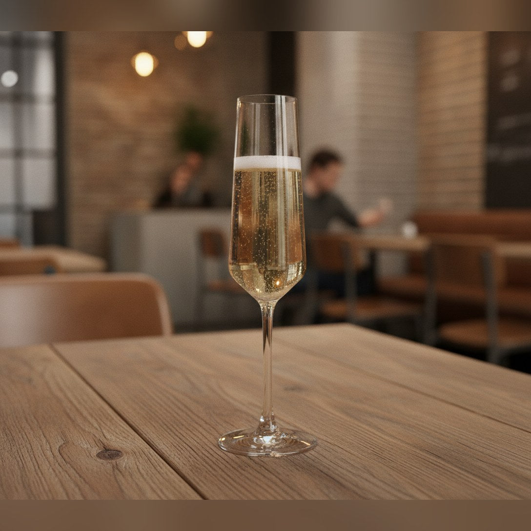 Brio lead-free crystal angular champagne flute 21cl, lifestyle image