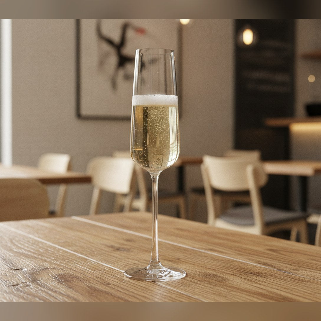 Legato lead-free crystal champagne flute 23cl, lifestyle image