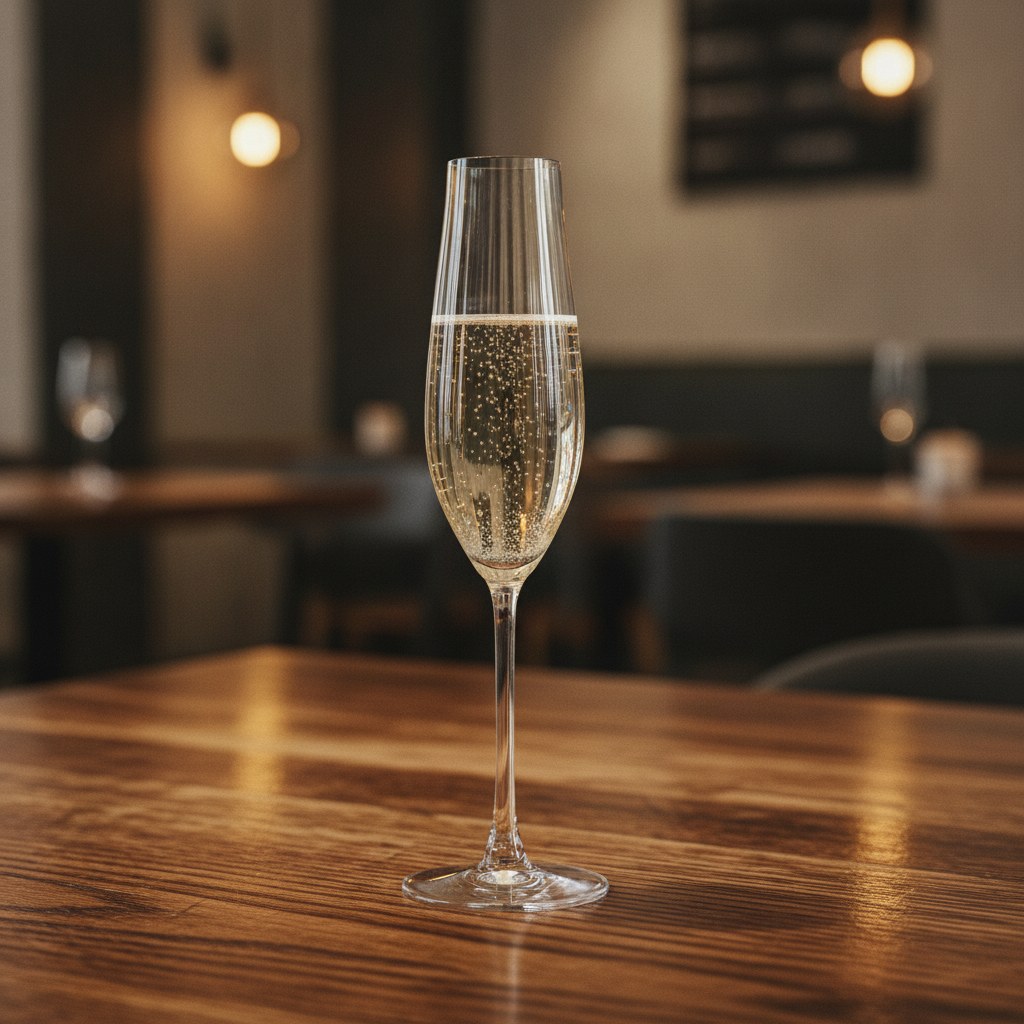 Vivace optic lead-free crystal champagne flute 22.5cl, lifestyle image