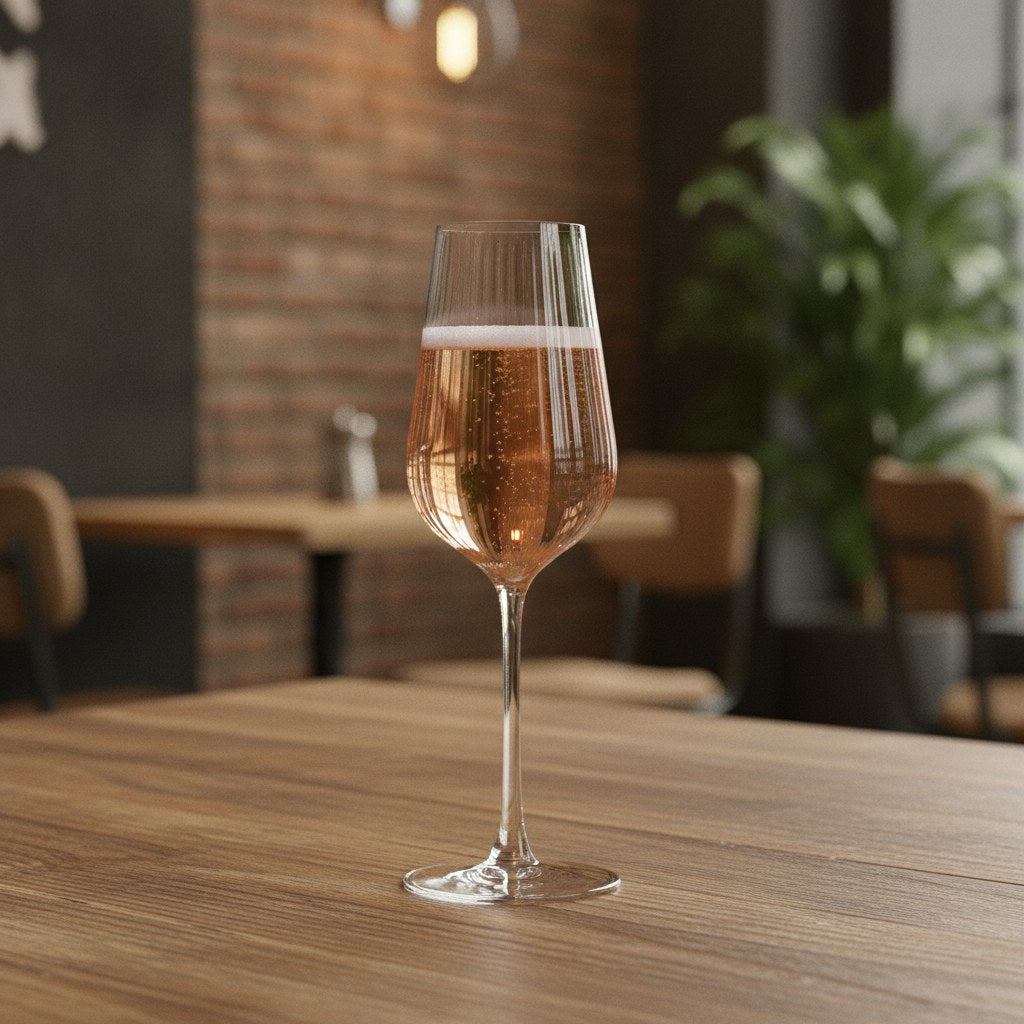 Vivace optic lead-free crystal wine glass 41cl with curvaceous bowl and slender stem, lifestyle image