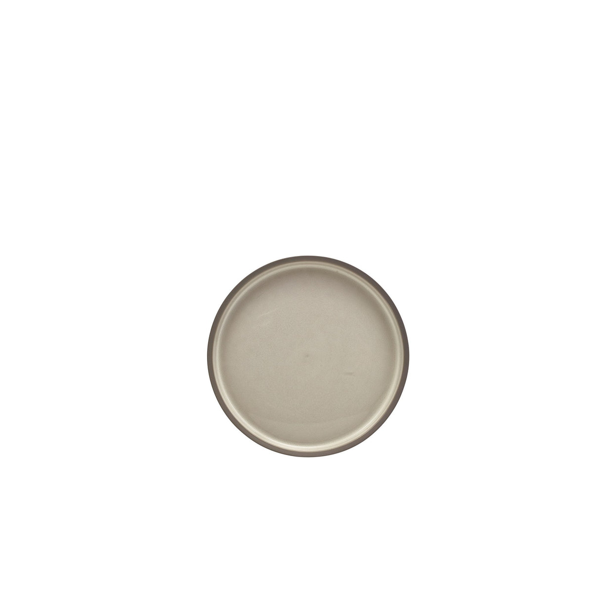 Kava grey porcelain presentation plate 18cm with unglazed wall, alternative view