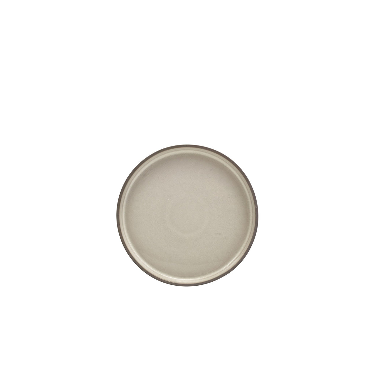 Kava grey porcelain presentation plate 20cm with unglazed wall, alternative view
