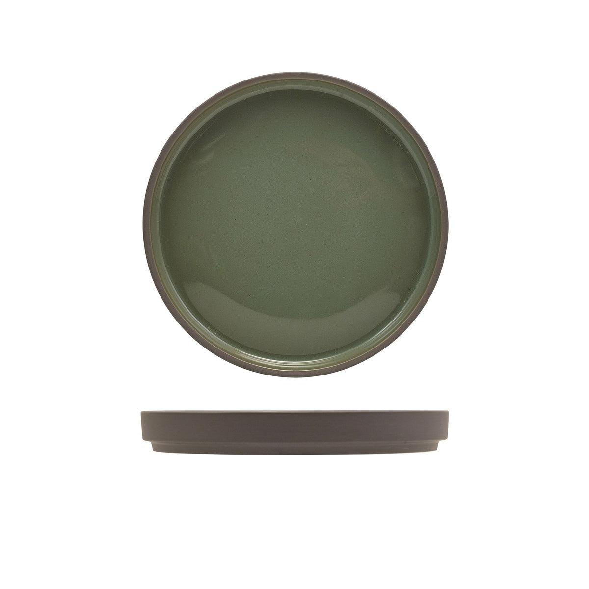 Kava green porcelain presentation plate 18cm, alternative view