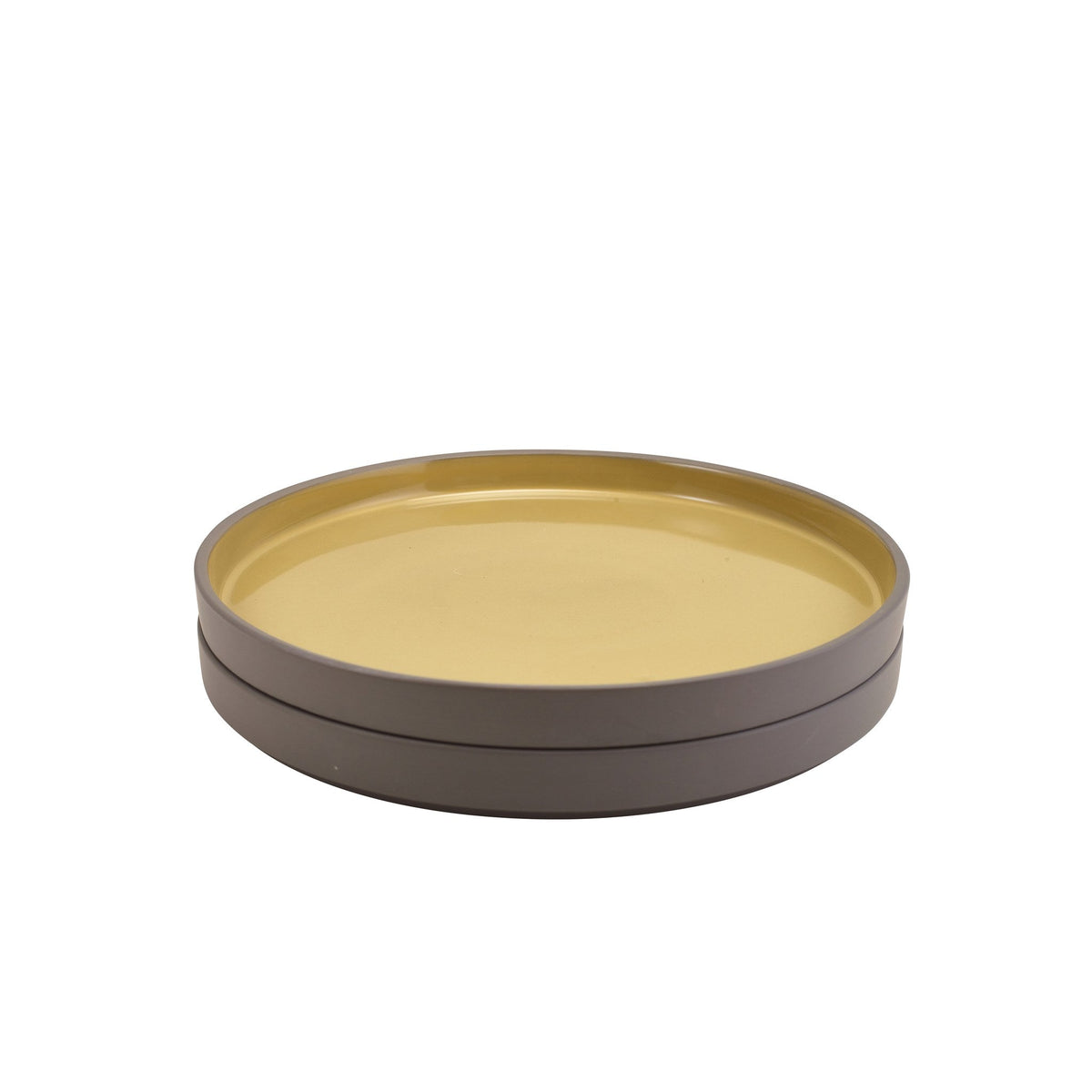 Kava yellow porcelain presentation plate 25cm, alternative view